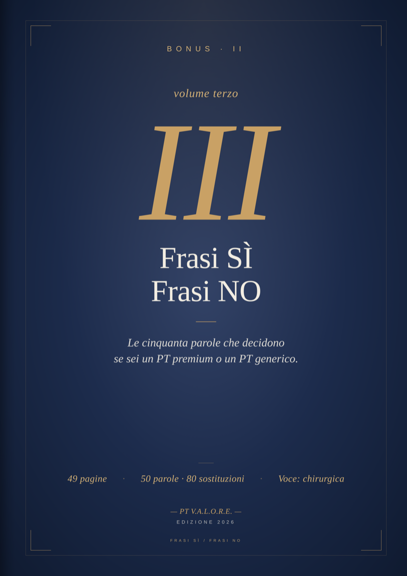 Copertina Vol. III — Frasi SÌ / Frasi NO