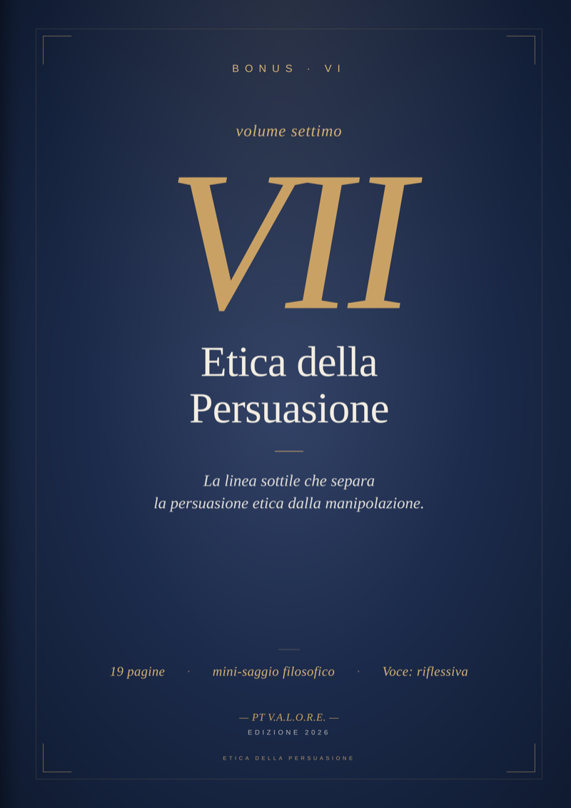 Copertina Vol. VII — Etica della Persuasione